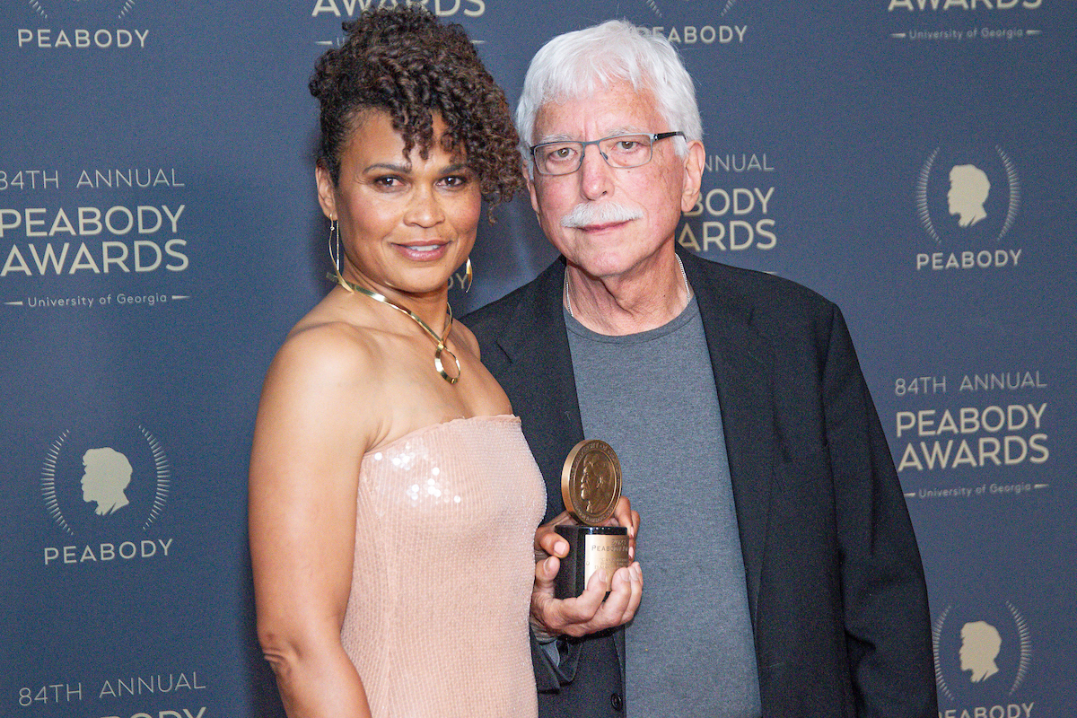 Roz LeBlanc with Peabody Award
